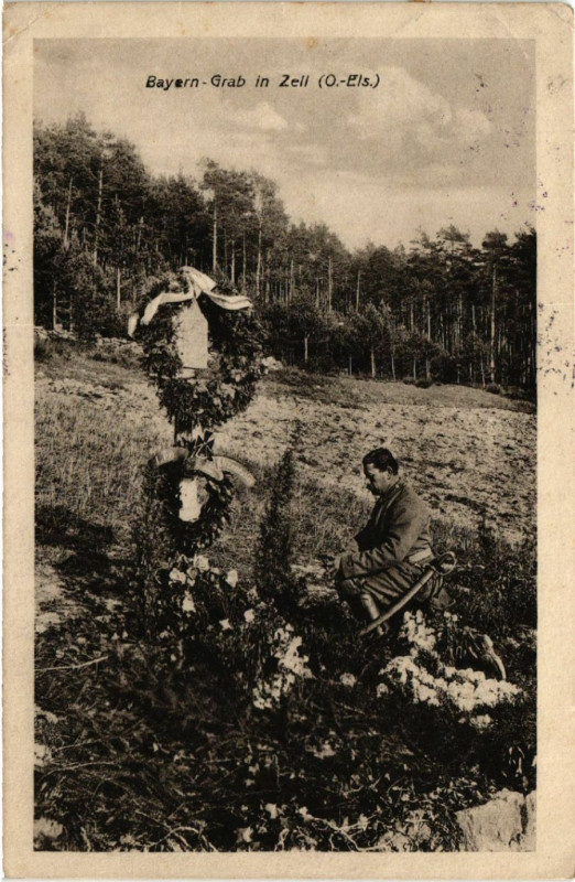 Carte postale ancienne Bayern-Grab in Zeil (O.-Els.)