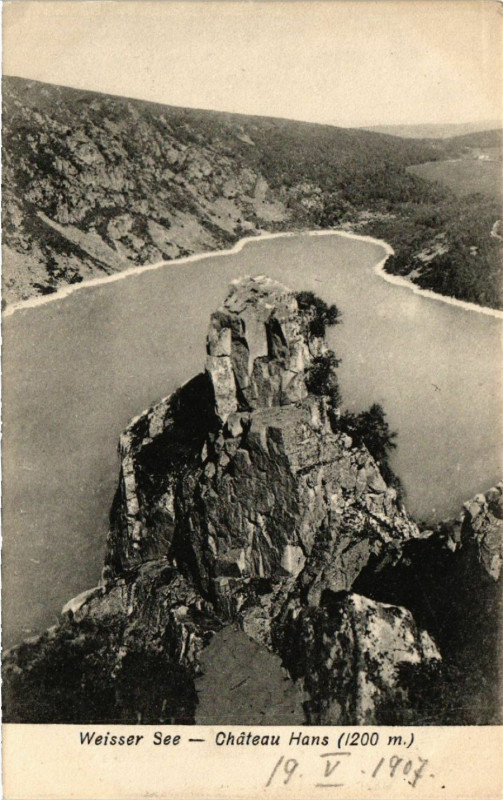 Carte postale ancienne Weisser See - Chateau Hans (1200 m)