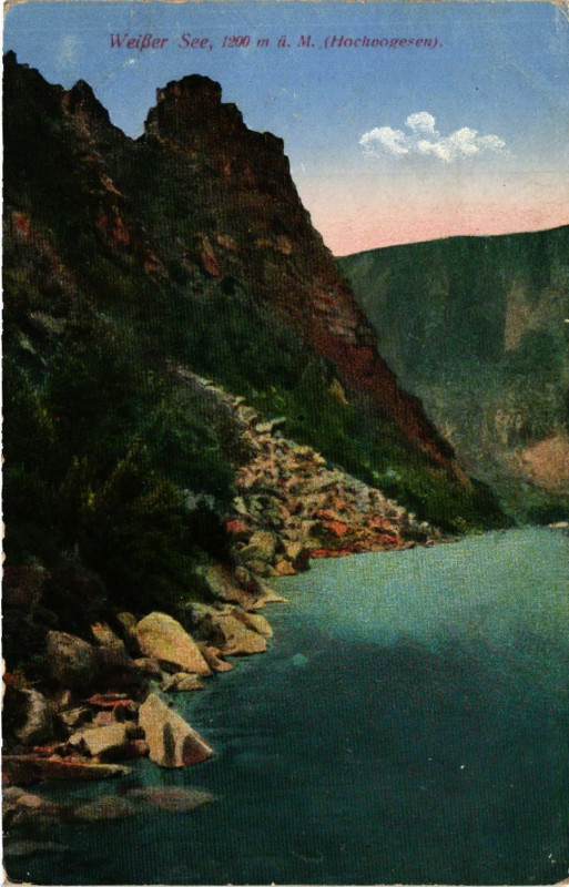 Carte postale ancienne Weiser See 1200 m u.M. (Hochvogesen)