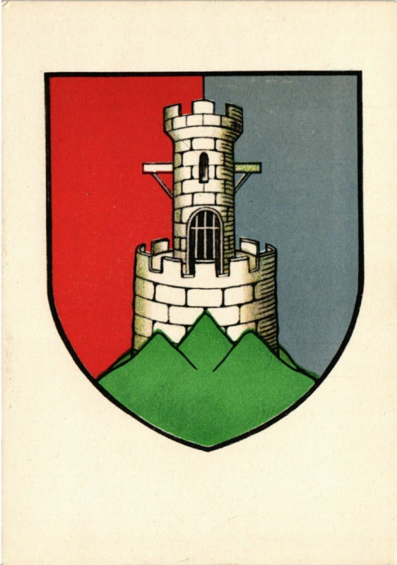 Carte postale ancienne Wappen der Stadt Kaysersberg (O.-Els.) Zeichnung von Leo Schall