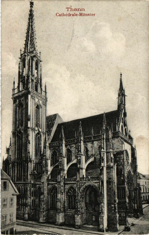 Carte postale ancienne Thann - Cathedrale-Munster à Thann