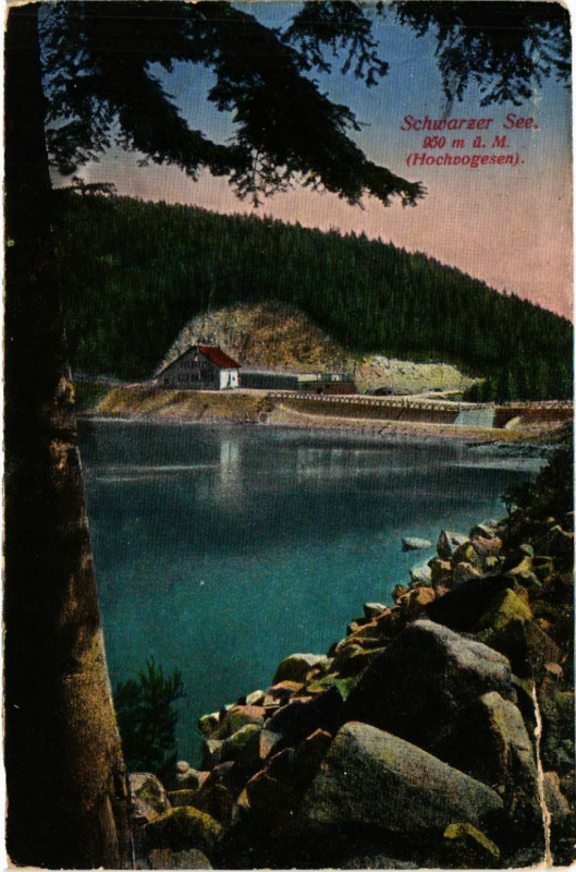 Carte postale ancienne Schwarzer See 950 m u. M. (Hochvogesen)