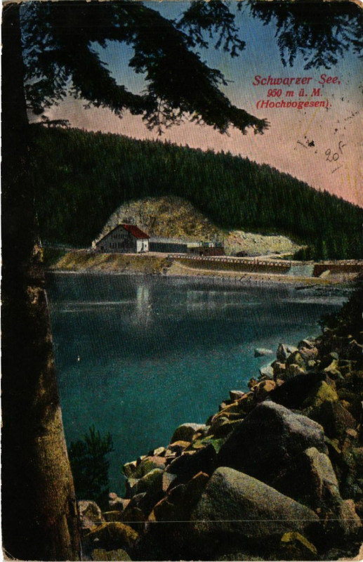 Carte postale ancienne Schwarzer See 900 m u. M. (Hochvogessen)
