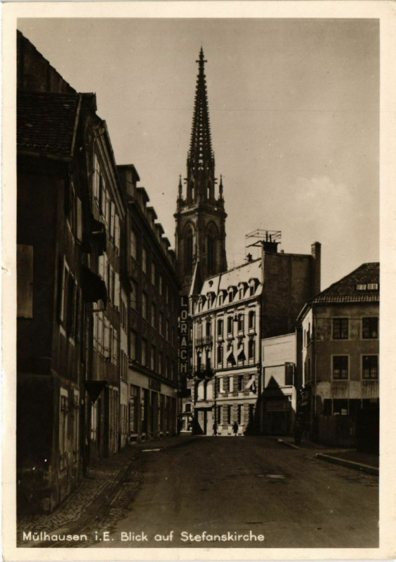Carte postale ancienne Mulhausen i. E. Blick auf Stefanskirche