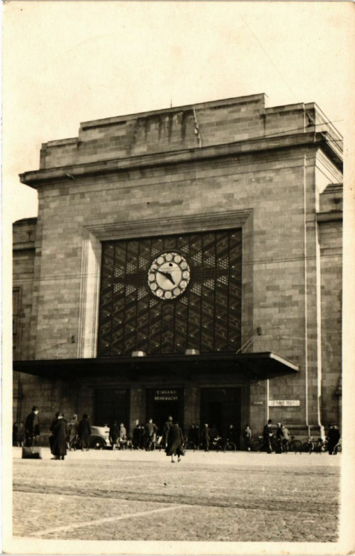Carte postale ancienne Mulhouse - La Gare à Mulhouse