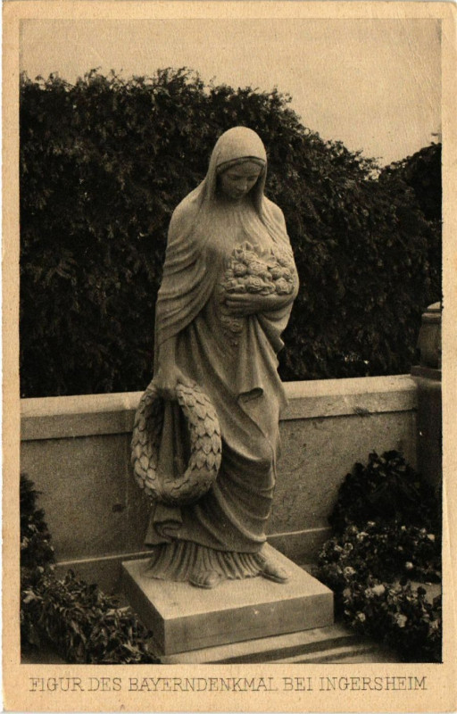 Carte postale ancienne Figure des Bayerdenkmal b. Ingersheim à Ingersheim