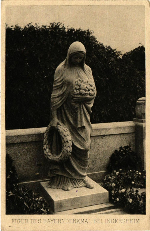 Carte postale ancienne Figur des Bayerndenkmal b. Ingersheim à Ingersheim