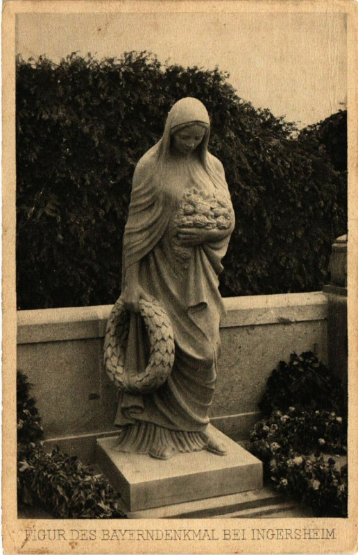 Carte postale ancienne Figur des Bayerndenkmal b. Ingersheim à Ingersheim