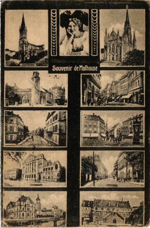 Carte postale ancienne Souvenir de Mulhouse à Mulhouse