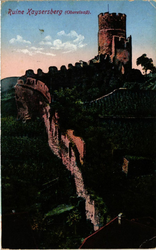 Carte postale ancienne Ruine Kaysersberg (Oberisass)