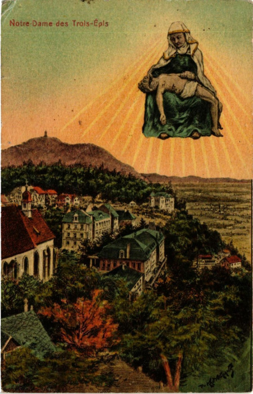 Carte postale ancienne Noire Dame des Trois-Epis