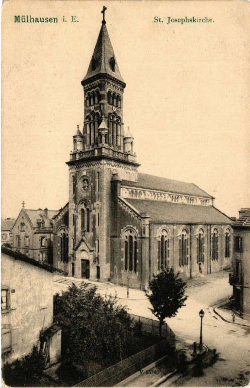 Carte postale ancienne Mulhausen i. E. - Saint-JOSEPHskirche
