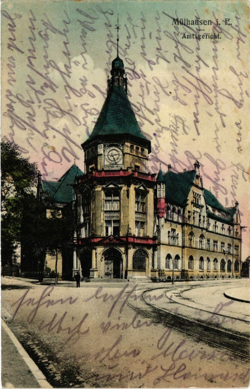 Carte postale ancienne Mulhausen i. E. - Amtsgericht