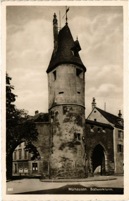 Carte postale ancienne Mulhausen - Bollwerkhurm