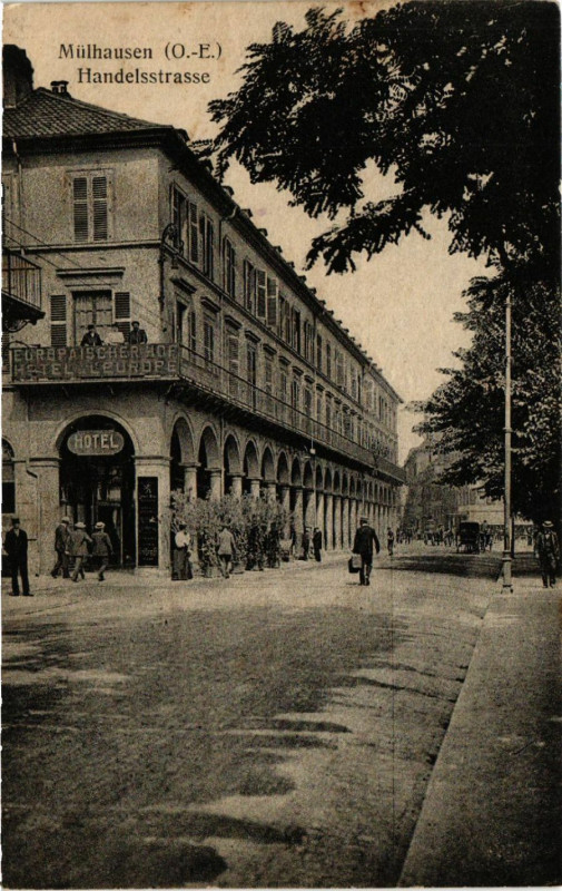 Carte postale ancienne Mulhausen (O.-E.) - Handelsstrasse