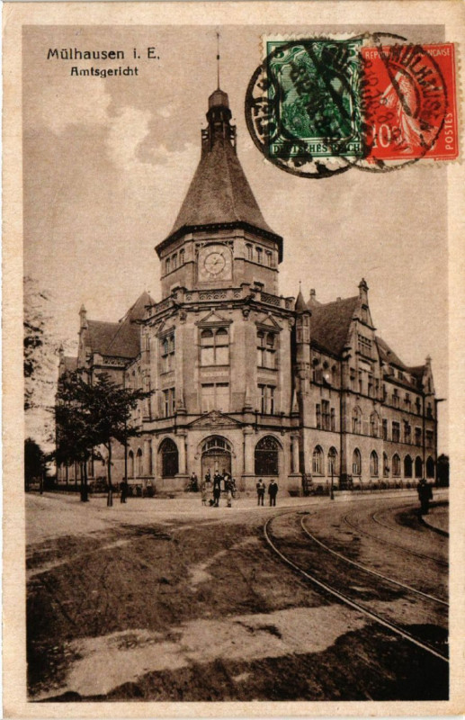 Carte postale ancienne Mulhausen I. E. Amstgericht