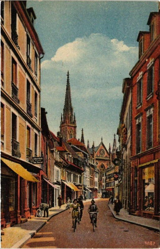 Carte postale ancienne Mulhausen - Schulstrasse