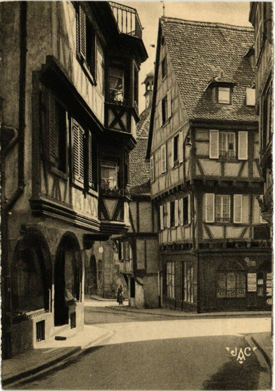 Carte postale ancienne Kolmar - Alter Hauser der Schadelgasse