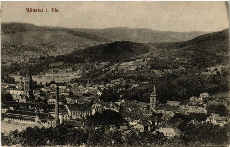 Carte postale ancienne Munster i. Els. à Munster