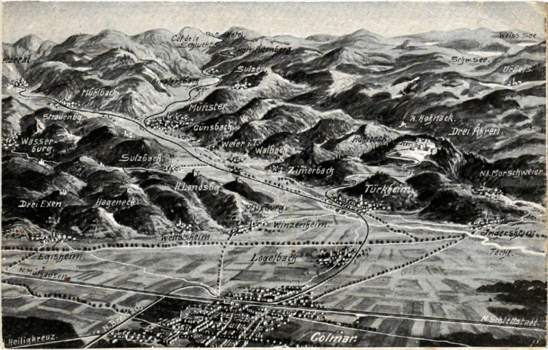 Carte postale ancienne Das Schlachtfeld in den Vogesen