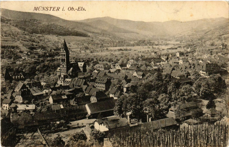 Carte postale ancienne Munster i. Ob.-Els. à Munster
