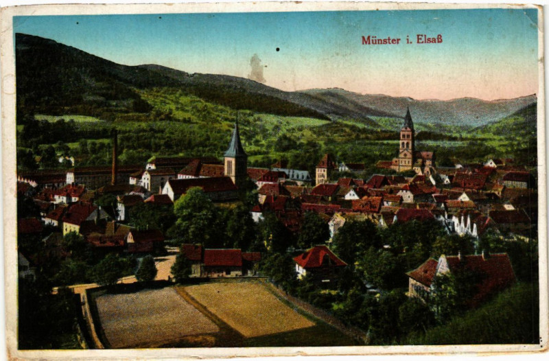 Carte postale ancienne Munster i. Els. à Munster