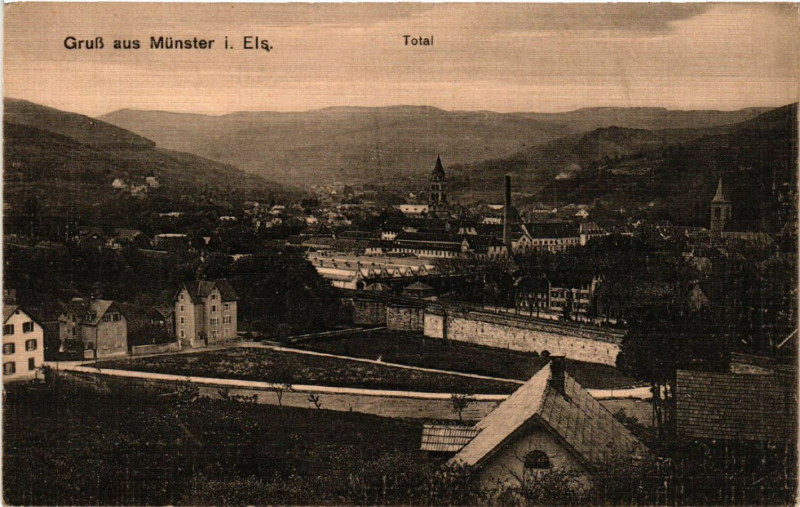 Carte postale ancienne Gruss aus Munster i. Els. à Munster