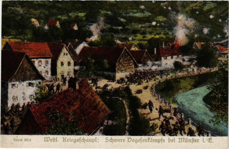 Carte postale ancienne Schwere Dogefenfampfe