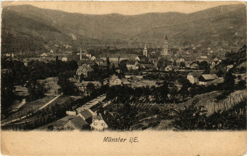 Carte postale ancienne Munster i. E.. à Munster