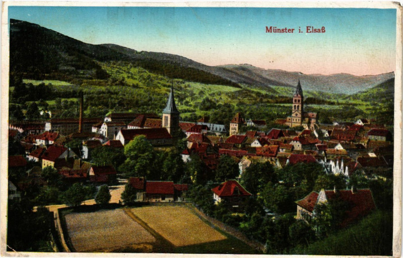 Carte postale ancienne Munster i. Els. à Munster