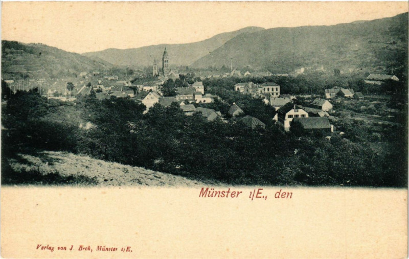 Carte postale ancienne Munster i. Els. à Munster