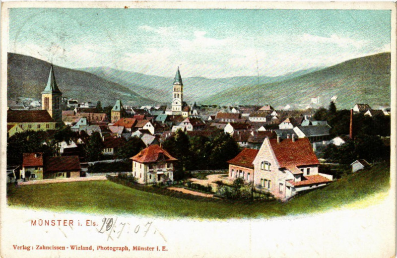 Carte postale ancienne Munster i. Els. à Munster