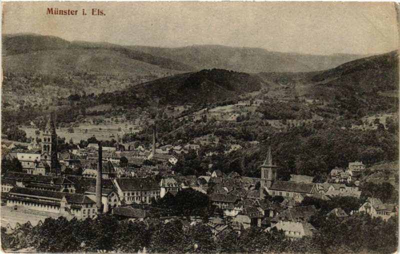 Carte postale ancienne Munster i. Els. à Munster