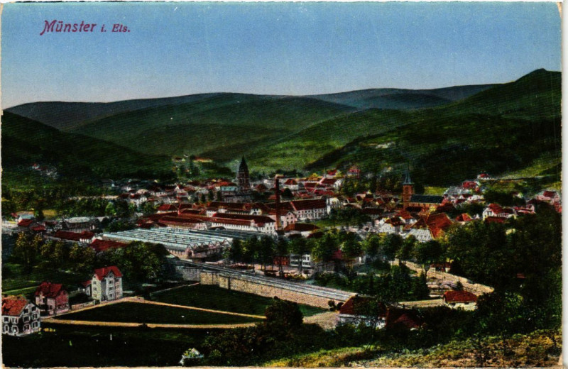 Carte postale ancienne Munster i. E. à Munster