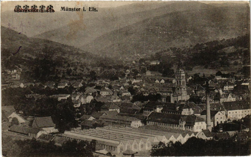 Carte postale ancienne Munster i. Els. à Munster