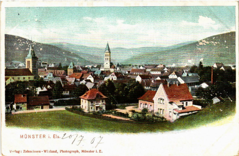 Carte postale ancienne Munster i. Els. à Munster