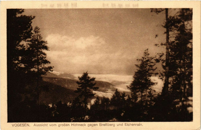 Carte postale ancienne Aussicht vom grosen Hohneck gegen Breitberg u. Eichenrai