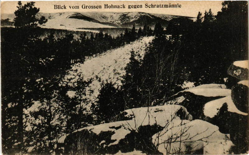 Carte postale ancienne Blick vom Grossen Hohnack gegen Schratzmannle