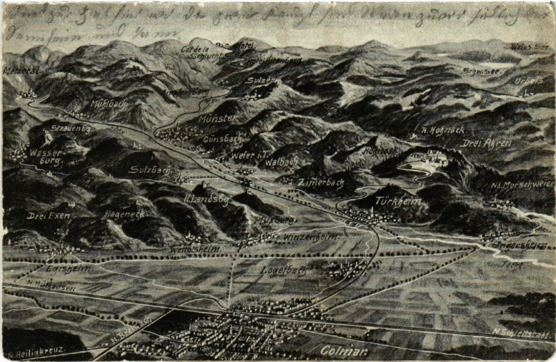 Carte postale ancienne Das Schlachtfeld in den Vogesen