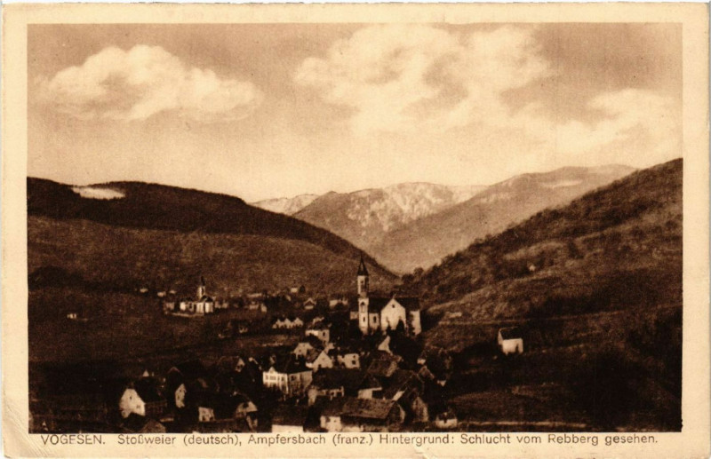 Carte postale ancienne Vogesen - Stossweier - Ampfersbach