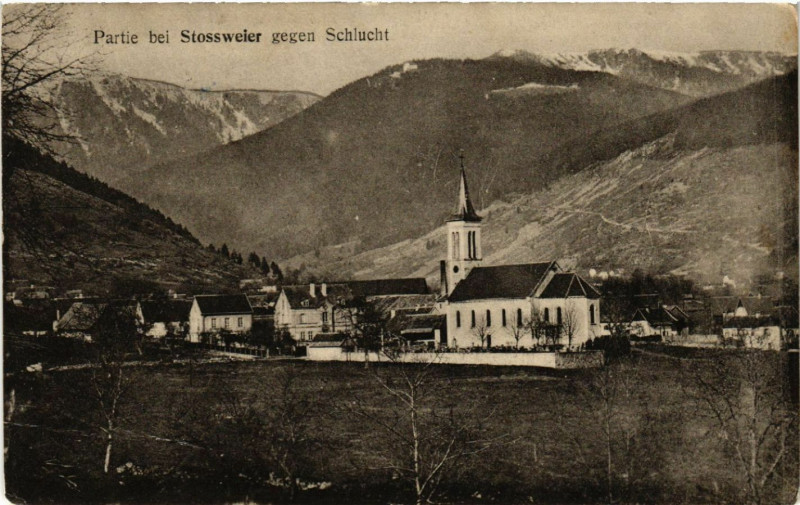 Carte postale ancienne Partie b. Stossweier gegen Schlucht