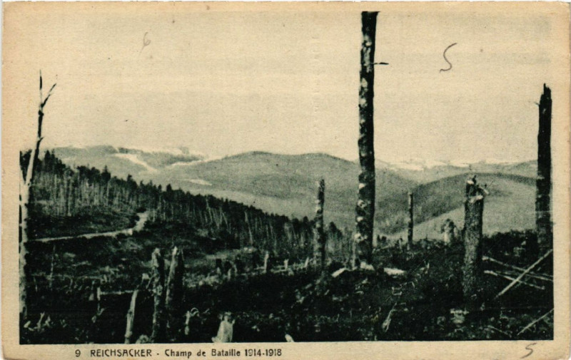 Carte postale ancienne Reichsacker - Champ de Bataille 1914-1918
