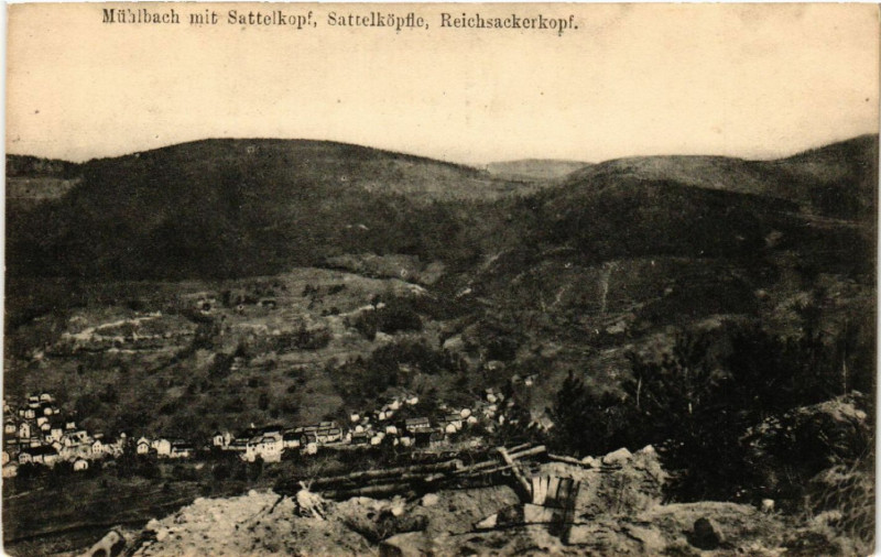 Carte postale ancienne Muhlbach mit Sattelkopf - SATTELKOPFe