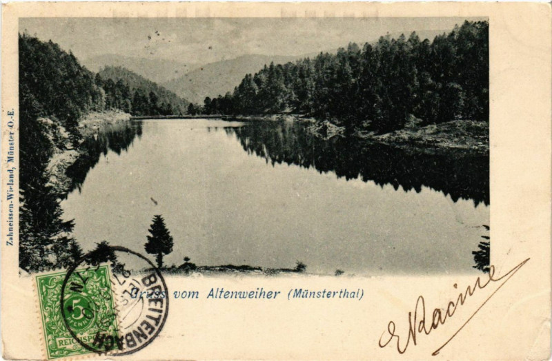 Carte postale ancienne Gruss vom Altenwiher