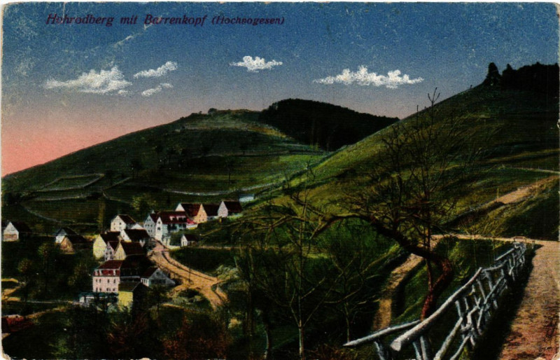 Carte postale ancienne Hohrodberg mit Barrenkopf à Hohrod
