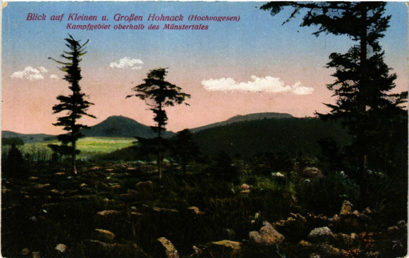 Carte postale ancienne Blick auf Kleinen u. Grossen Hohnack Kampfgebiet