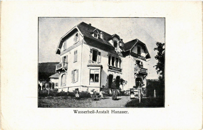 Carte postale ancienne Wasserheil-Anstalt Hanauer