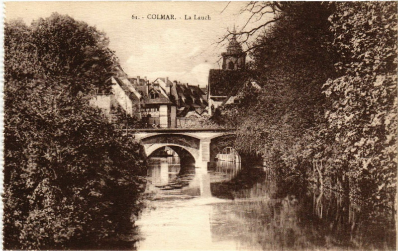 Carte postale ancienne Colmar - La Lauch à Colmar