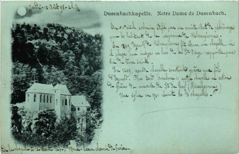 Carte postale ancienne Duschenbachkapelle - Notre Dame de Dusenbach