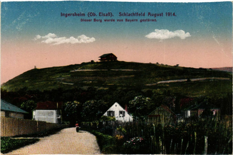 Carte postale ancienne Ingersheim - Schlachtfeld August 1914 à Ingersheim